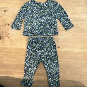 Baby gap brannans favorites floral matching pant/long sleeve set